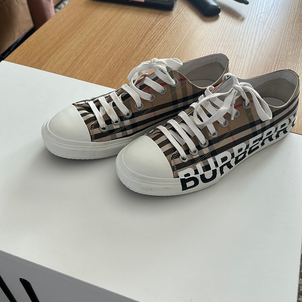 Burberry Check Cotton Sneakers